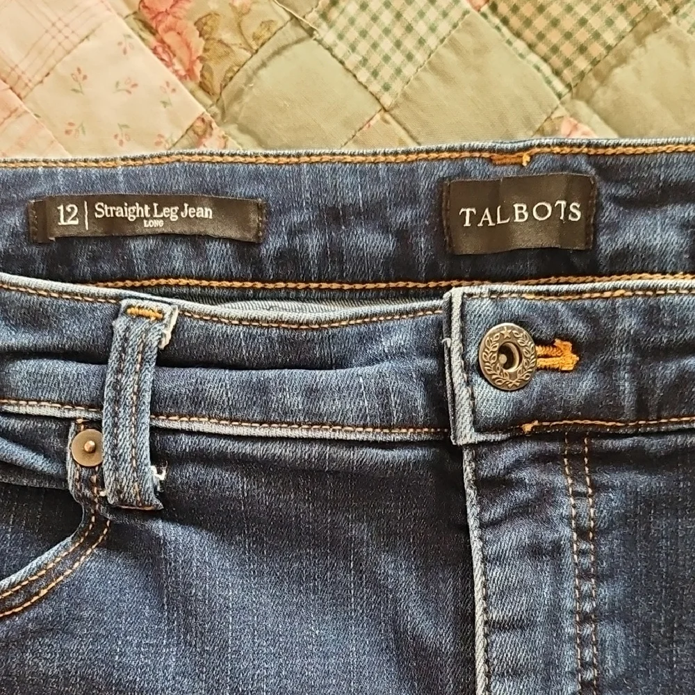 Talbots Classic Straight Leg - Long Jeans - Size12 Tall - Picture 7 of 8